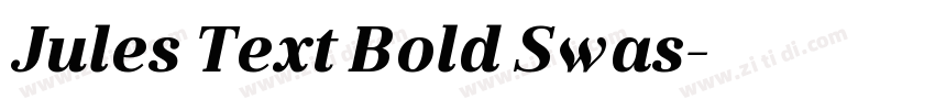 Jules Text Bold Swas字体转换